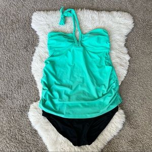 Liz Lange Maternity 2-piece Tankini Swimsuit | Top/M Bottoms/S